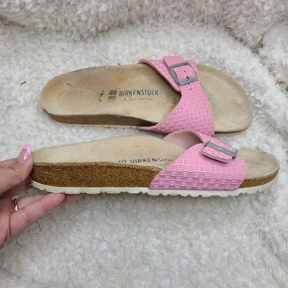 Birkenstock Madrid Pink Slide Sandals size 40 Birko-flor - Picture 2 of 6